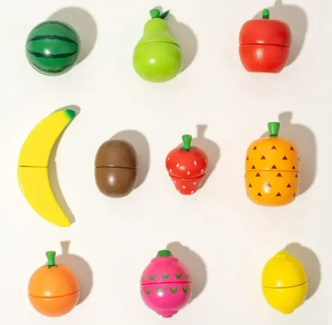 Juego de Frutas Magnéticas de Madera 16 Piezas