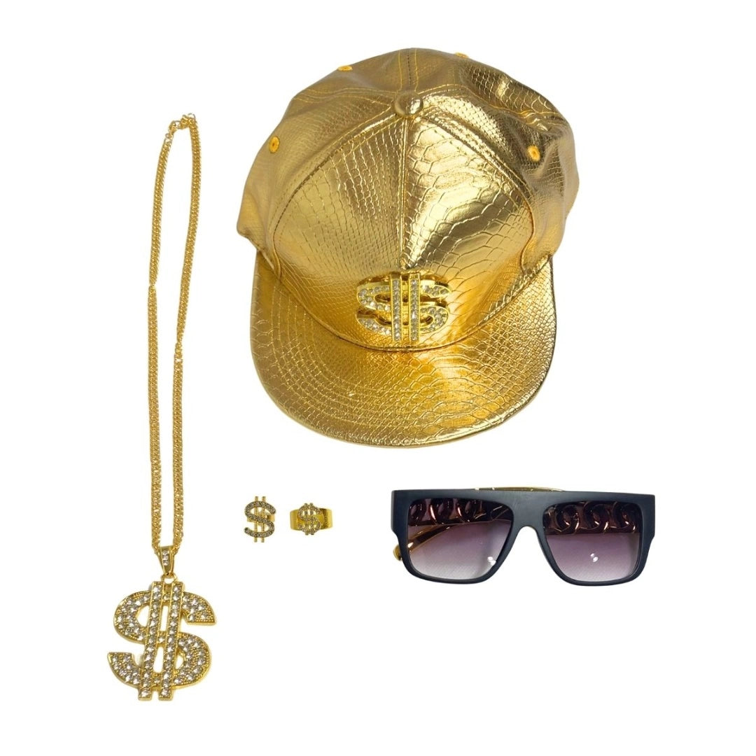 Disfraz Set De Accesorios De Rapero Hip Hop