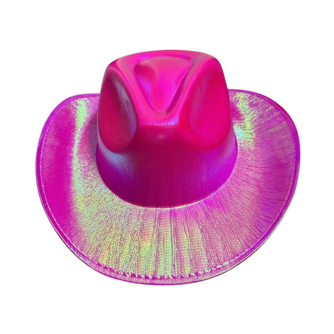 Set Gorro Cowboy Pañuelo Y Lentes Rosa