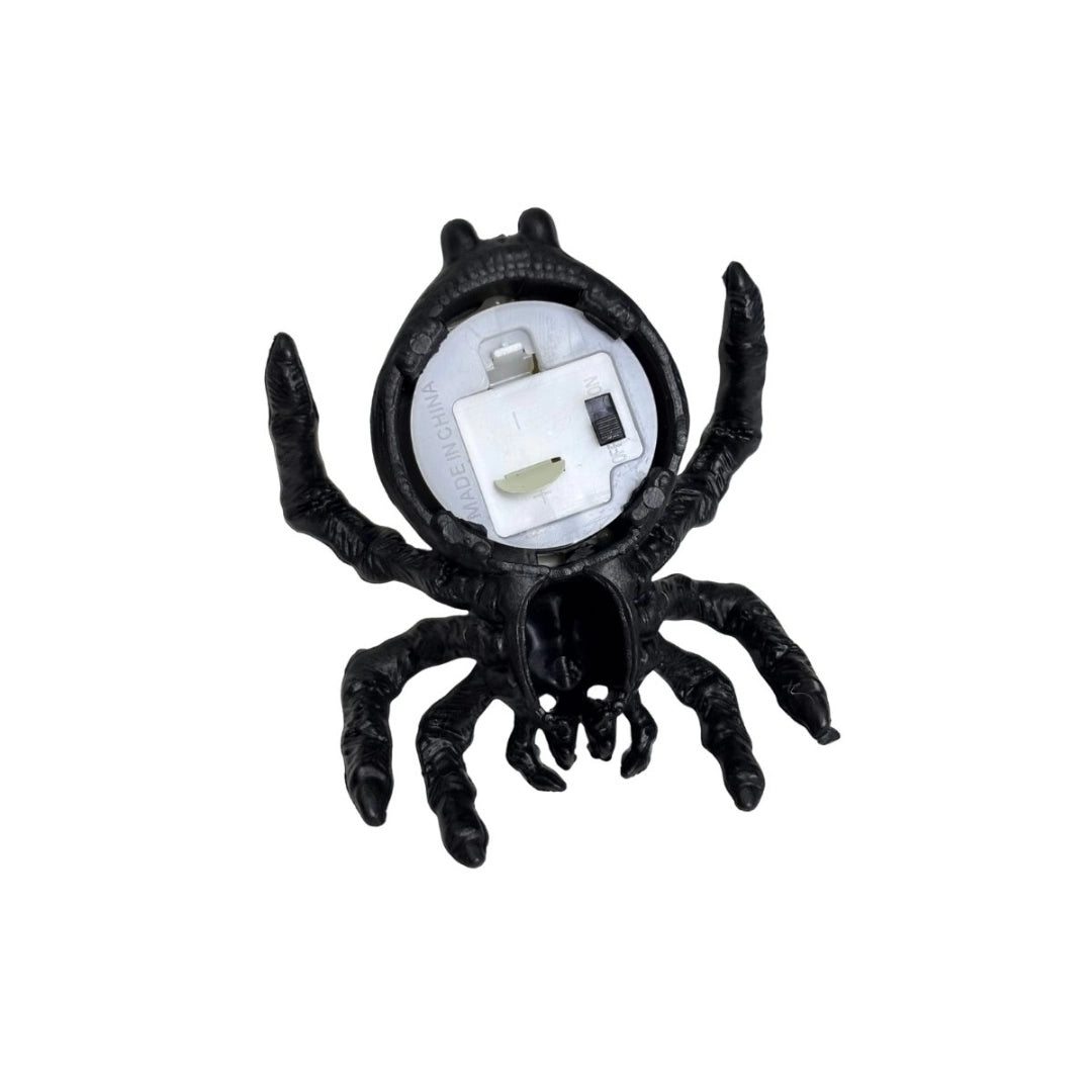 Vela Led Araña Con Calavera Decoración Halloween