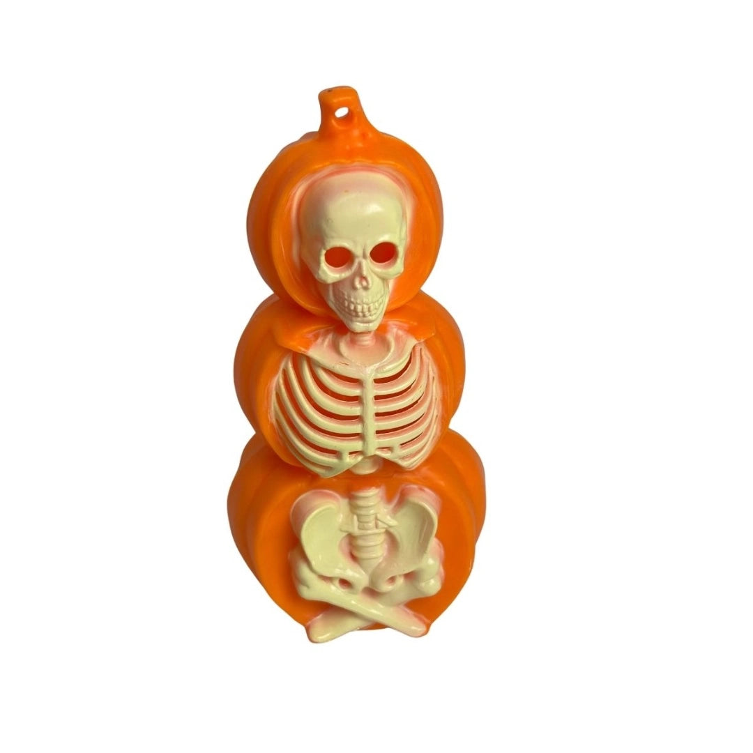 Veladora Led Calabaza Y Esqueleto Halloween